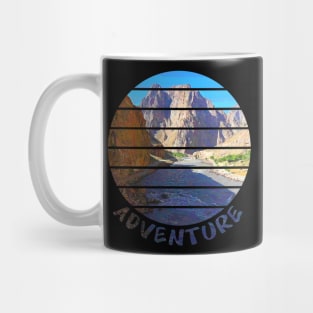 Adventure is Calling I have to go walking outside in nature and enjoy the hike in the beautiful surrounding between rivers, trees, rocks, wildlife and green fields. Hiking is a pure gem of joy.   Mug